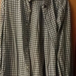 Chaps Black and White Plaid Casual Shirt